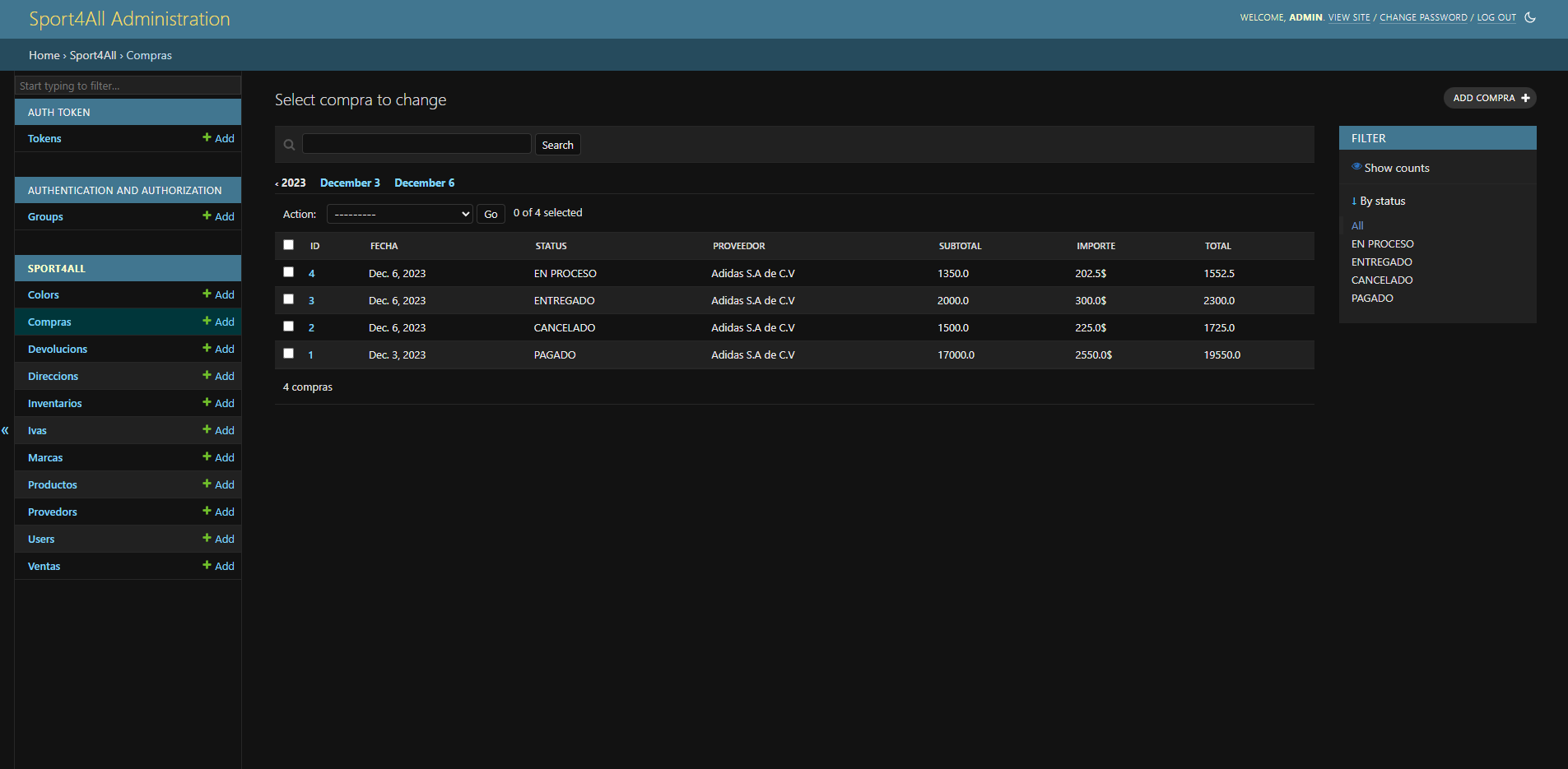 Backend Projects Django